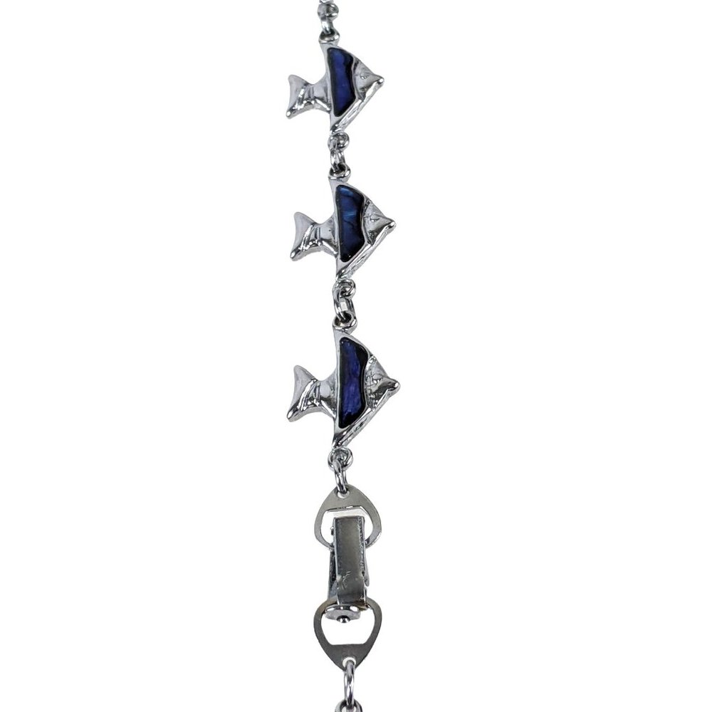 Silver Blue Fish Bracelet A137